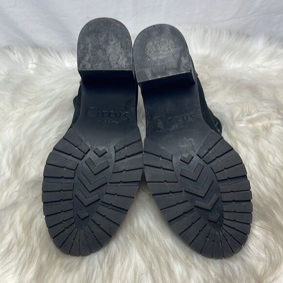 Circus By Sam Edelman Denver Black Suede Ankle Booties Sz 7.5 - Picture 7 of 7